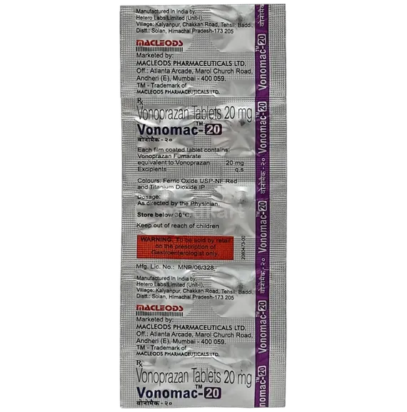 vonomac 20 tablet 10's